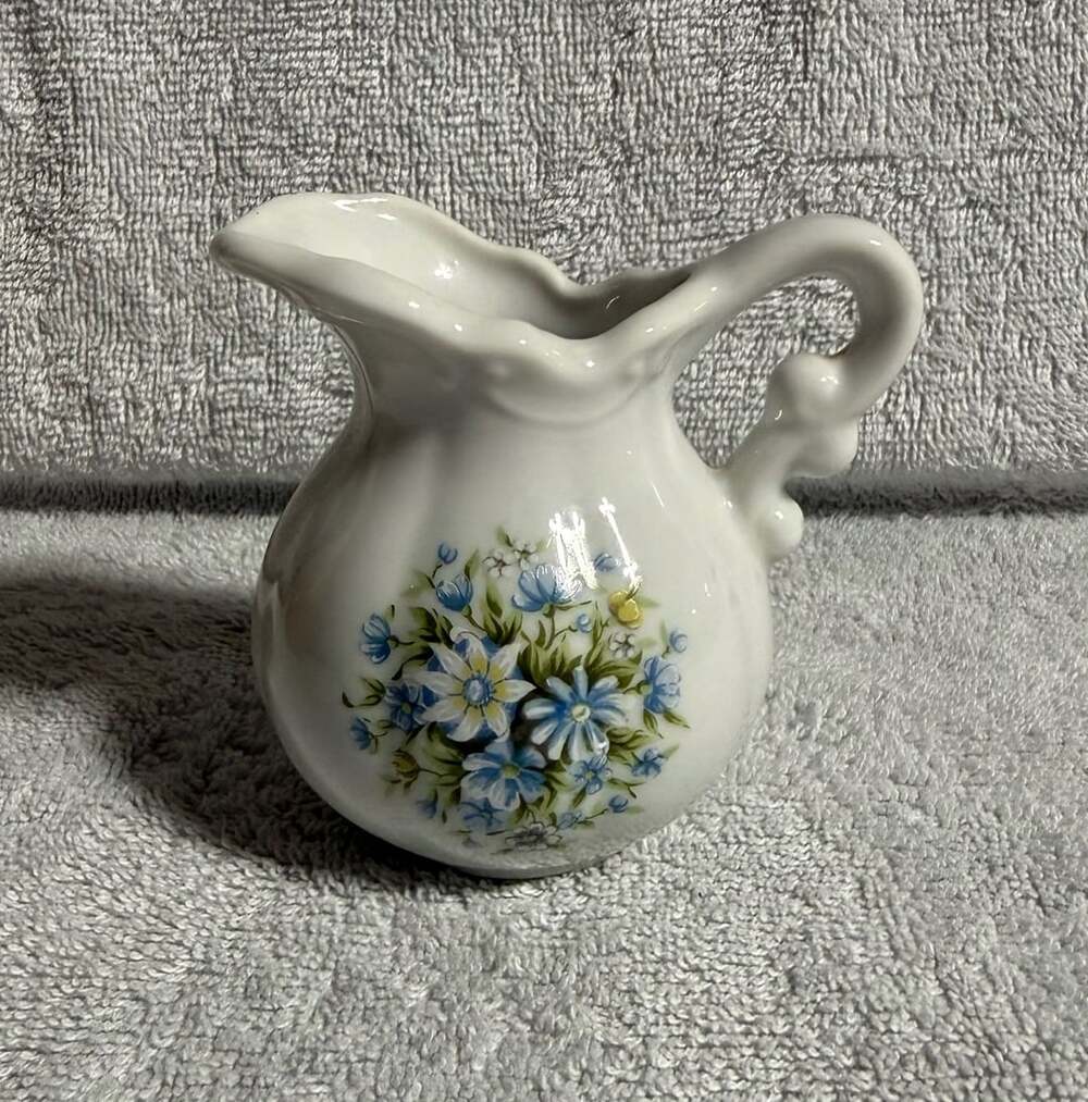 Lefton Small Floral Porcelain Creamer Pitcher